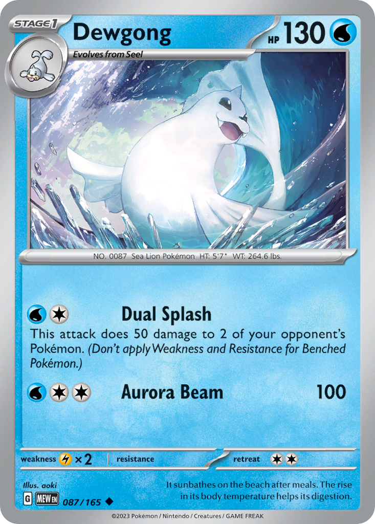151 Set Dewgong #87/165